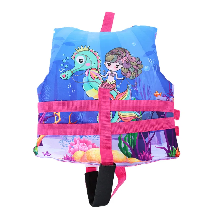 Life Jacket Kids Swimming Life Vest Cartoon Animals Print Flotage Life Jacket with Lockable Buckles for Girls Boys for 2-8 Years