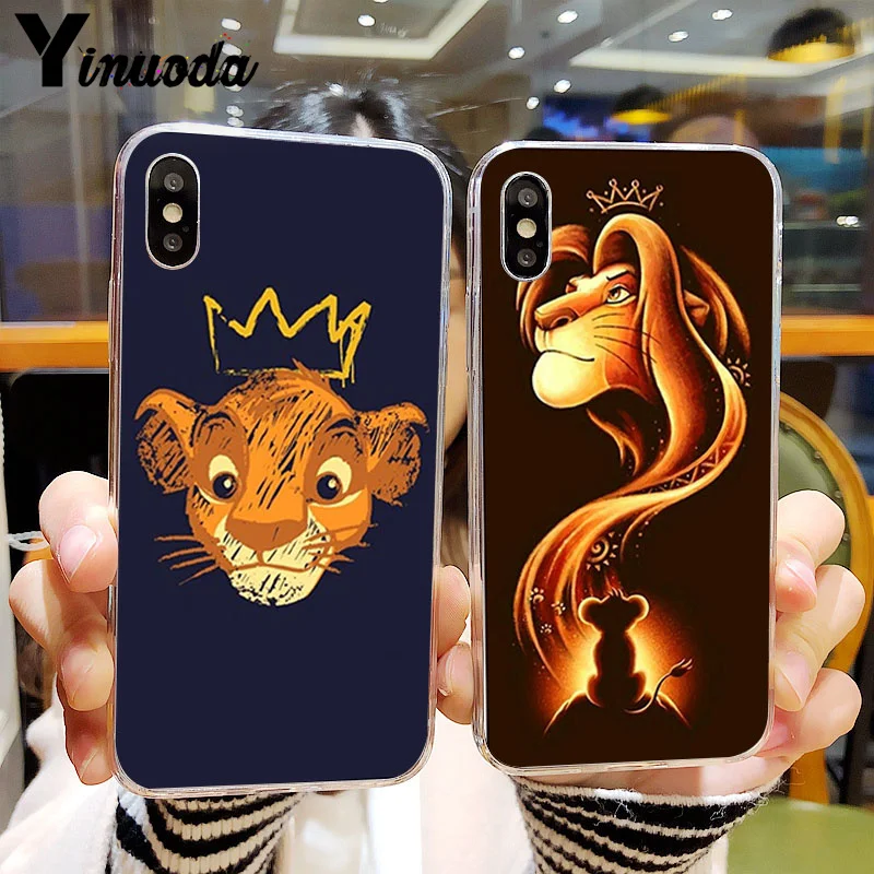 Yinuoda Simba the lion king Мягкий силиконовый прозрачный чехол для телефона iPhone 8 7 6 6S Plus X XS MAX