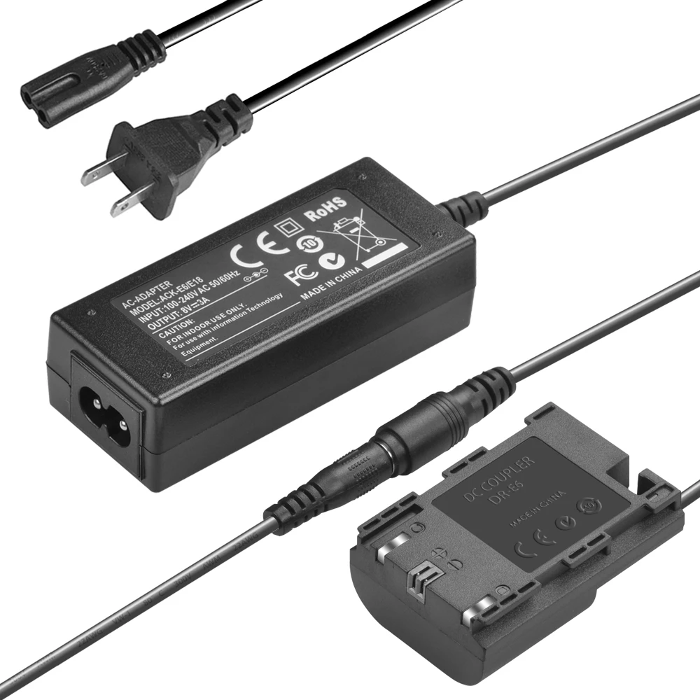 

Адаптер питания для Фотоаппарата Canon EOS 5D Mark II III IV 70D/7D 60D/6D 80D 5DS 5DR