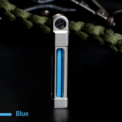 Автоматический светильник, титановый сплав, Тритий, газовая лампа, кольцо для ключей, спасательный аварийный светильник s для безопасности и выживания на открытом воздухе - Цвет: blue