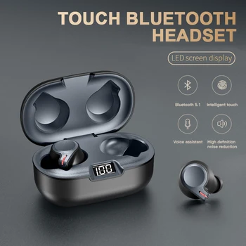 

NEW TWS Y16 Bluetooth 5.1 Earphones Wireless Charger Earbuds Waterproof Sports Noise Reduction Portable Audio Video Earphone