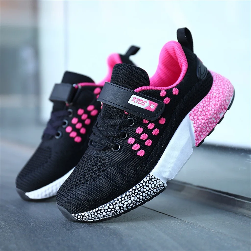 Детская обувь для мальчиков и девочек с мультяшным медведем и надписями, с сетчатой тканью дышащая повседневная милая и модная обувь сетчатые кроссовки на липучке