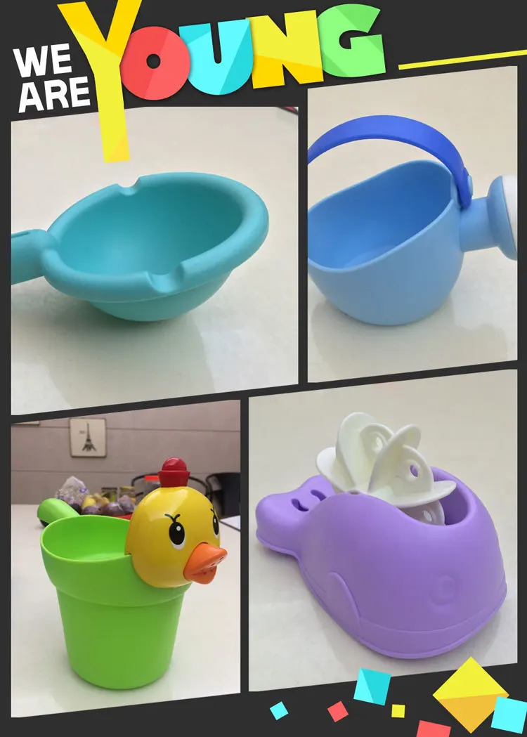 Ванная ванна детская игрушка для игры в воду из четырех частей с милым цыпленком шампунь чашка ложка для воды игрушка для детской ванны игрушки для воды пластиковая чашка для воды