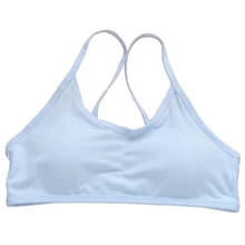 Однотонное нижнее белье для девочек-подростков мягкий хлопковый бюстгальтер для молодых девушек, спортивный тренировочный бюстгальтер для йоги