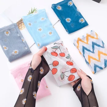 

Colorful Ice Silk Arm Sleeves Warmers Summer Sports UV Protection Running Cycling Driving Reflective Sunscreen Bands