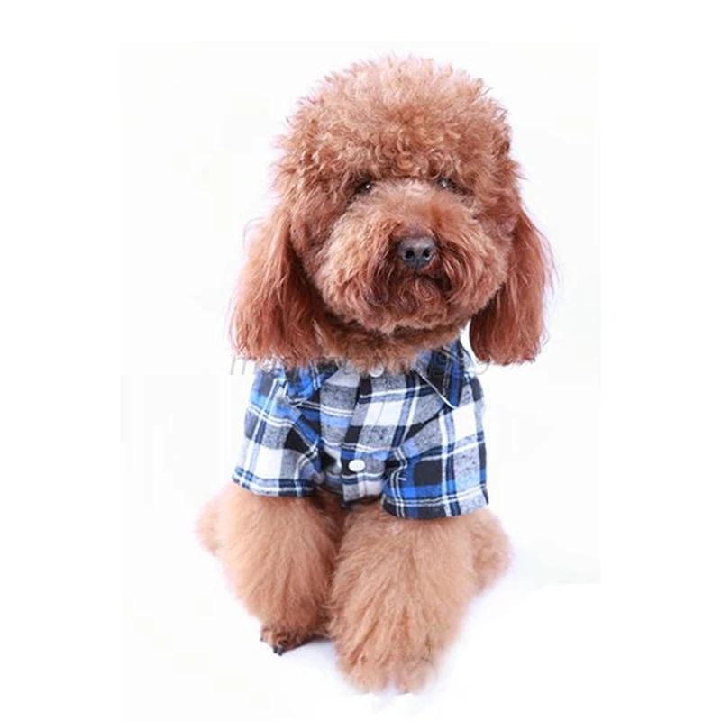 Клетчатая Одежда для собак летние рубашки для собак для маленьких средних собак Одежда для домашних животных йоркки одежда для чихуахуа лучшие продажи