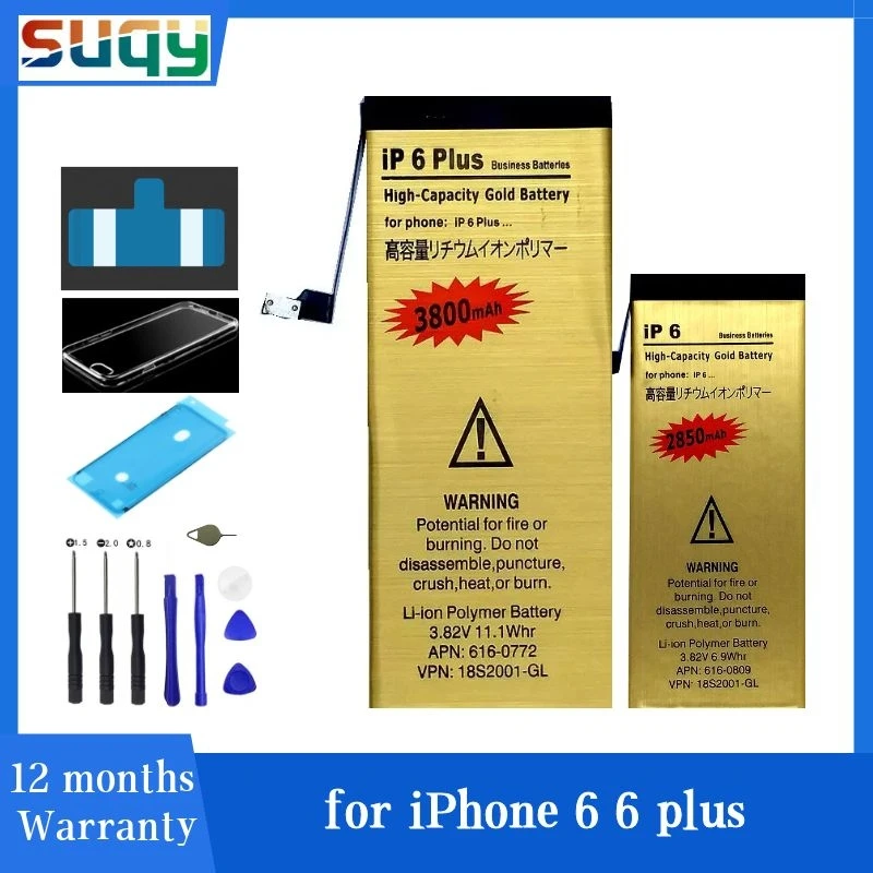 

Suqy 0 Cycle Batterie for Iphone 6 for Iphone 6 Plus Battery for Iphone 6 6 Plus Rechargeable Batteries Smartphones Accumulator