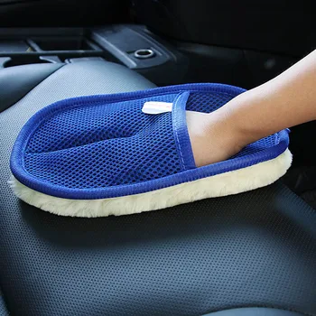 

Wholesale Car Wash Clean Sponge Brush Glass Cleaner Blue Wave Car Wash Triangle Car Styling for drop shipping High Quality