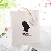Холст сумка для покупок текст DIY Симпсон ежедневное использование пользовательский принт Логотип эко многоразовая утилизация