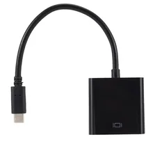 Порт дисплея Порт USB3.1 type C к VGA Кабель-адаптер USB-C мужчин и женщин VGA линии передачи видео для ПК компьютера FW3