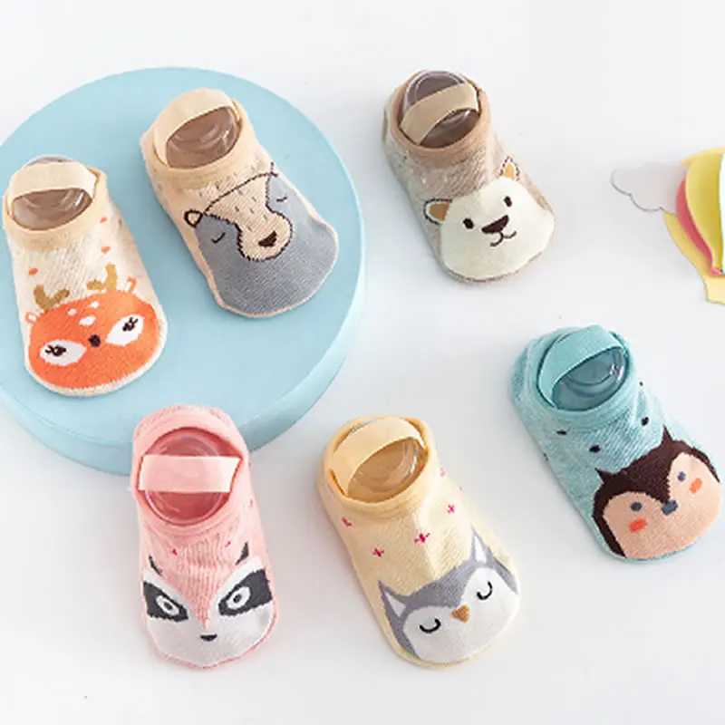 Baby Boy Girl Floor Socks Anti-slip Cartoon Animal Print Socks Toddler Spring Summer Autumn Floor Non-slip