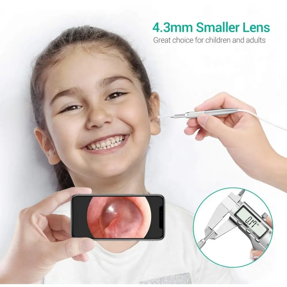 

Ear Endoscope 3 in 1 Ear Cleaning Tool HD Mini Camera Android PC Ear Picker Ear Wax Removal Visual Mouth Nose Otoscope