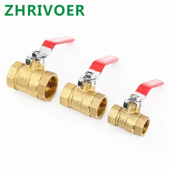 

1/4'' 3/8'' 1/2'' BSP Female Thread Mini Ball Valve Brass Connector Joint Copper Fitting Coupler Adapter Water, Air, Oil