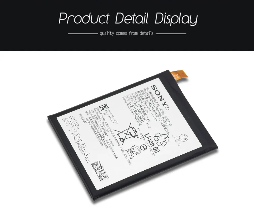 Sony аккумулятор для телефона для sony Xperia Z5 E6603 E6653 E6633 E6683 E6883 LIS1593ERPC 2900 мА/ч, замена Аккумуляторы мобильных телефонов+ Инструменты