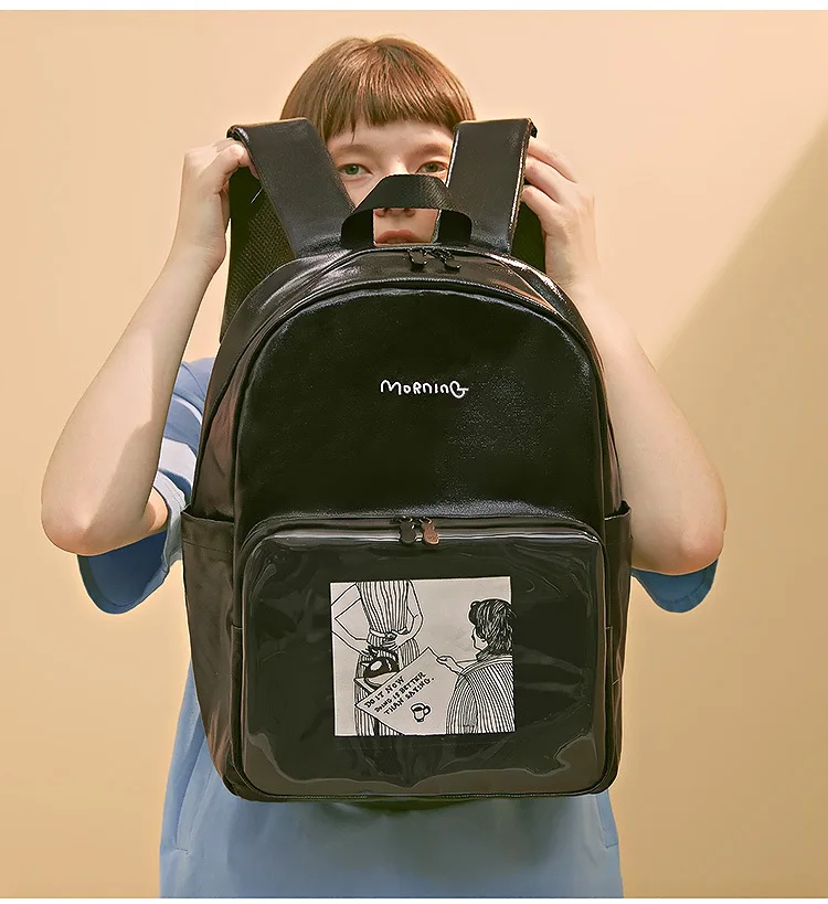 Дизайн Harajuku стиль Холст Водонепроницаемый рюкзак для женщин и мужчин ноутбук дорожные рюкзаки