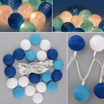 

Aladin 3.0M 20 Blue Cotton BALL String Light For Xmas Wedding Decoration Ornament