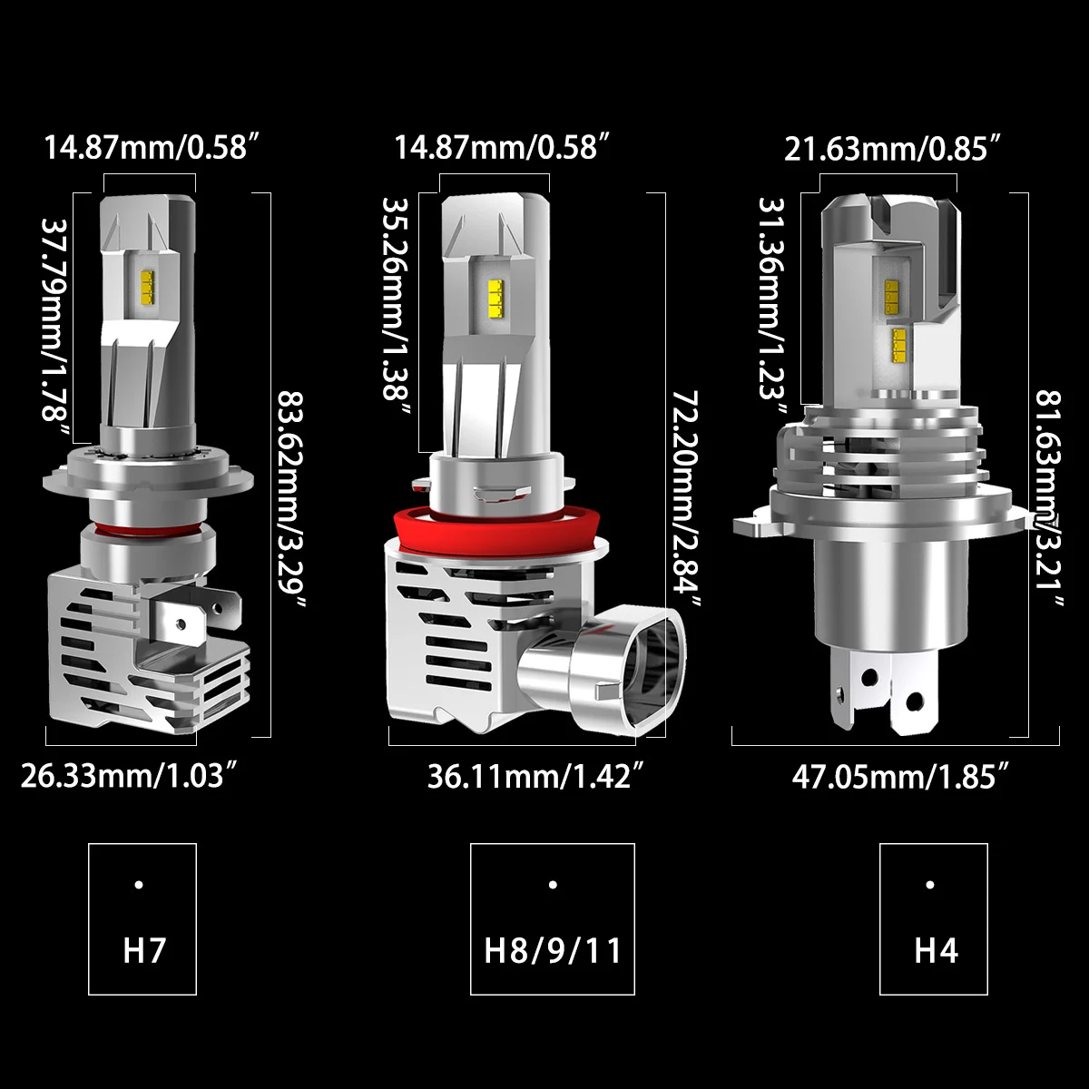 2 шт. 12000LM H7 светодиодный H1 H4 светодиодный H11 H8 9005 9006 H9 HB3 HB4 Canbus головной светильник лампы для фар светильник зэс 6500 к авто лампы без радио Шум