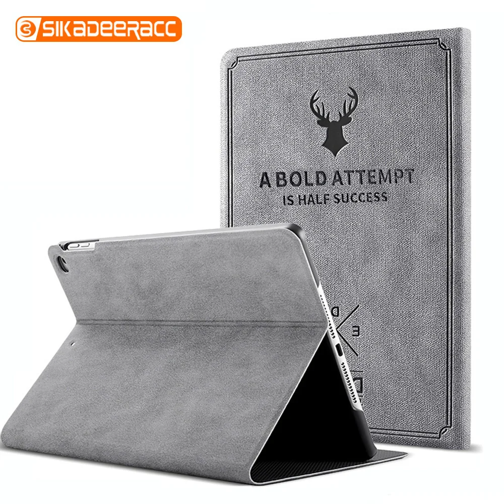 

Retro Printed Deer Cases For iPad Mini 1 2 3 4 5 Air 1 2 A1489 A1475 A1599 Cartoon Anti-dust Tablet Flip Stand Shockproof Cover