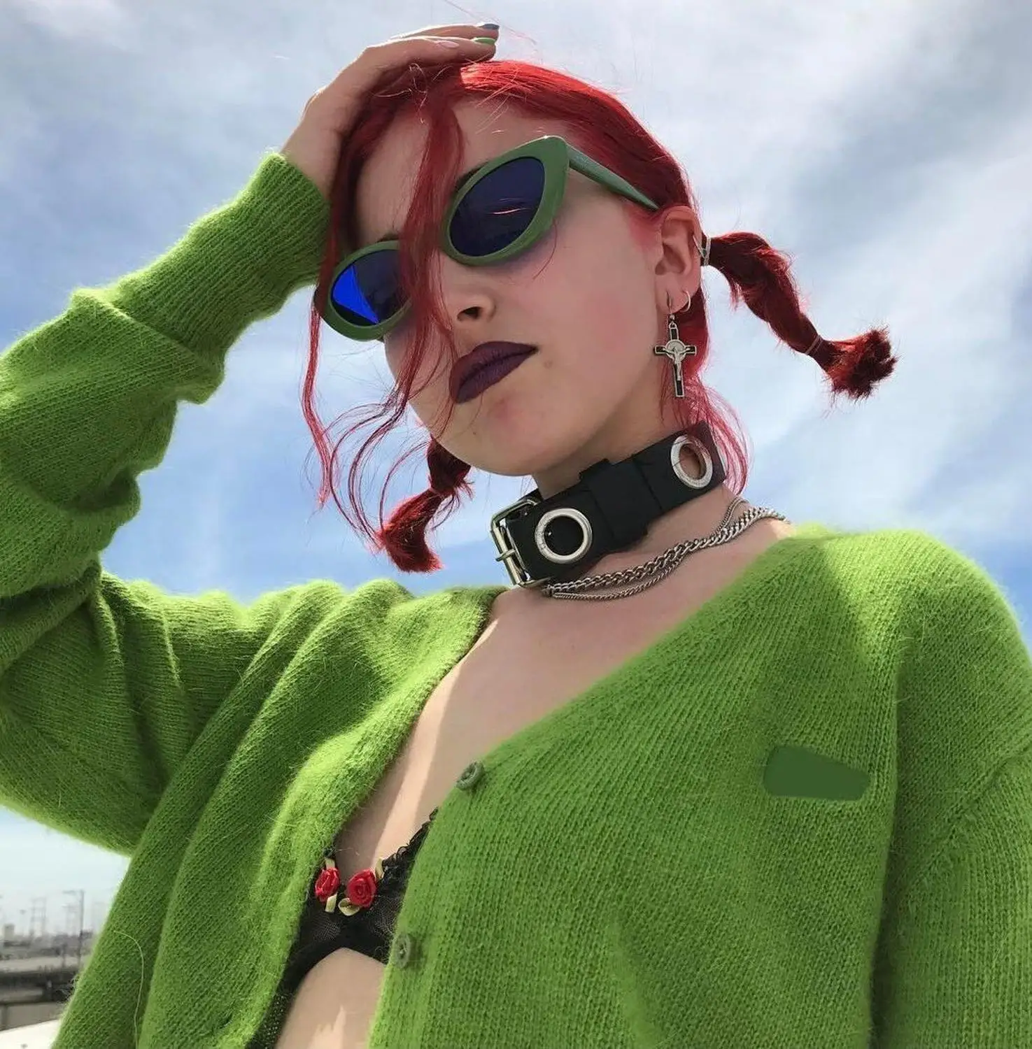 Punk ombre femmes mode lunettes de soleil marque Designer femme rétro lunettes triangulaires oculos feminino lunettes de soleil Sexy Gafas_voghion.com