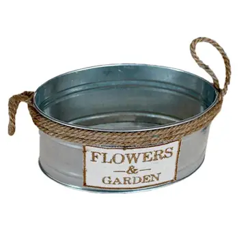 

1PC Succulent Plant Pot Metal Flowerpot Desktop Flowerpot Balcony Garden Planting Pot Home Retro Metal Crafts for Home Store