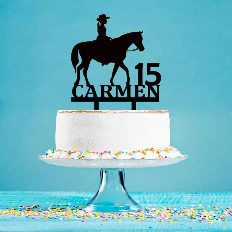 Carrossel Horse Cake Topper, Primeiro aniversário bolo Topper, Um