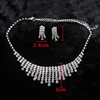 AINAMEISI Luxury Crystal Bridal Jewelry Sets Rhinestone Silver Plated Wedding Acessories Charm Necklace Earrings Sets For Women ► Photo 2/6