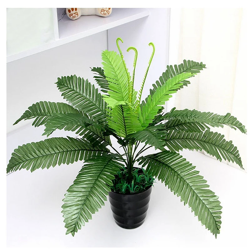 Artificial Fern Silk cloth Fake Plant Leave Foliage Home Office Decor