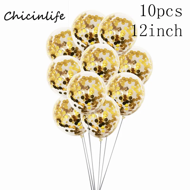 Chicinlife латексные воздушные шары для невесты из розового золота в форме сердца и звезды, девичник, украшение для свадебной вечеринки - Цвет: Золотой