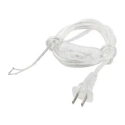 

Clear US Plug Locking Power Cord Inline Button Switch 1.8M AC250V 6A AC125V 2A