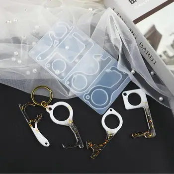 

Contactless Door Opener Silicone Molds Handmade Resin Keychain Mould DIY Craft Tools