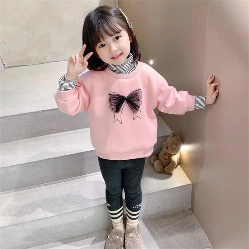 

Girls' Hoodies Sweatshirts Kids Jacket 2021 Retro Warm Winter Autumn Thicken Velvet Fleece Cotton Baby's Children's Clothing