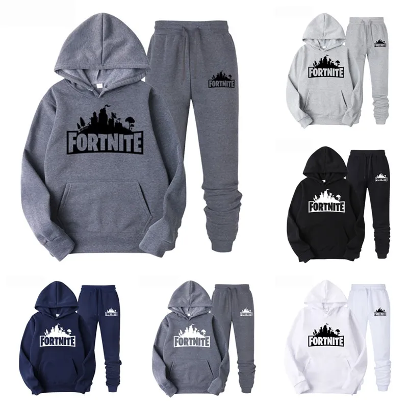 

Fortnite Hoodie Pants Set Sweatshirt Hoodies Men Fornite Boys Clothes Suit Fortnight Fall Winter Game Anime Peripheral Kids GIft