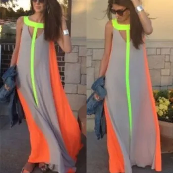 

Celmia 2020 Bohemian Summer Beach Dress Women Sexy Sleeveless Maxi Long Dresses Casual Hollow Ladies Chiffon Party Vestidos Robe
