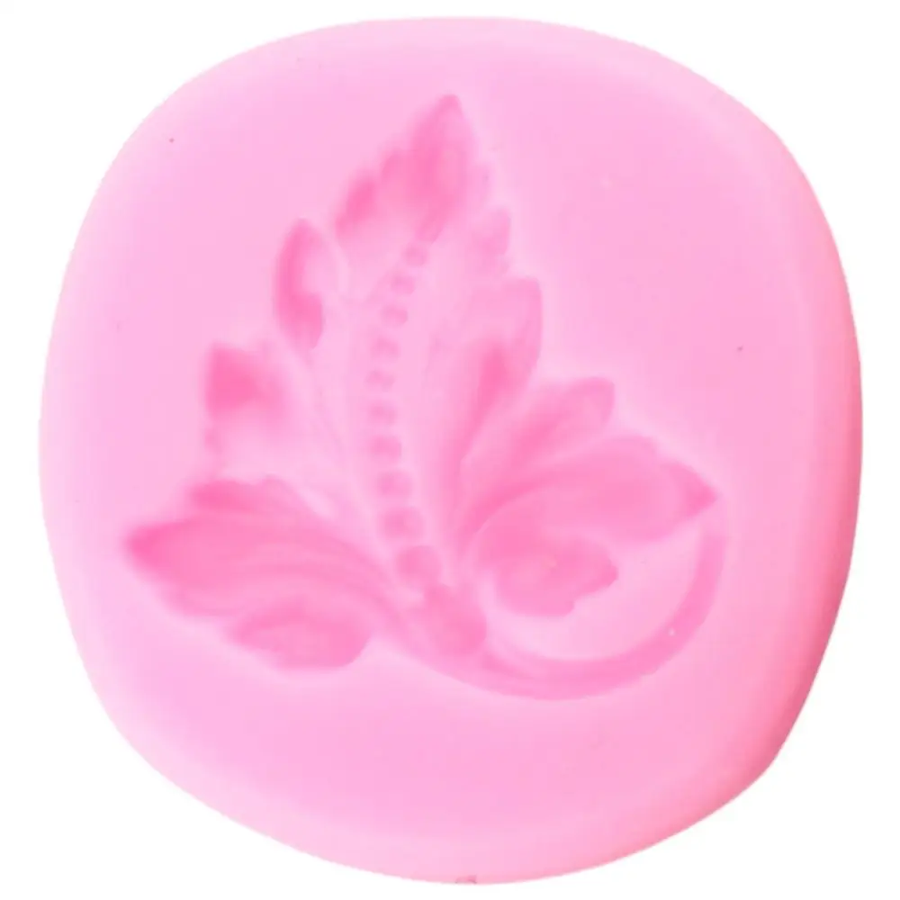 Leaves Silicone Molds Scroll Leaf Cupcake Topper Fondant Cake Decorating Tools Polymer Clay Jewelry Mold Candy Chocolate Moulds