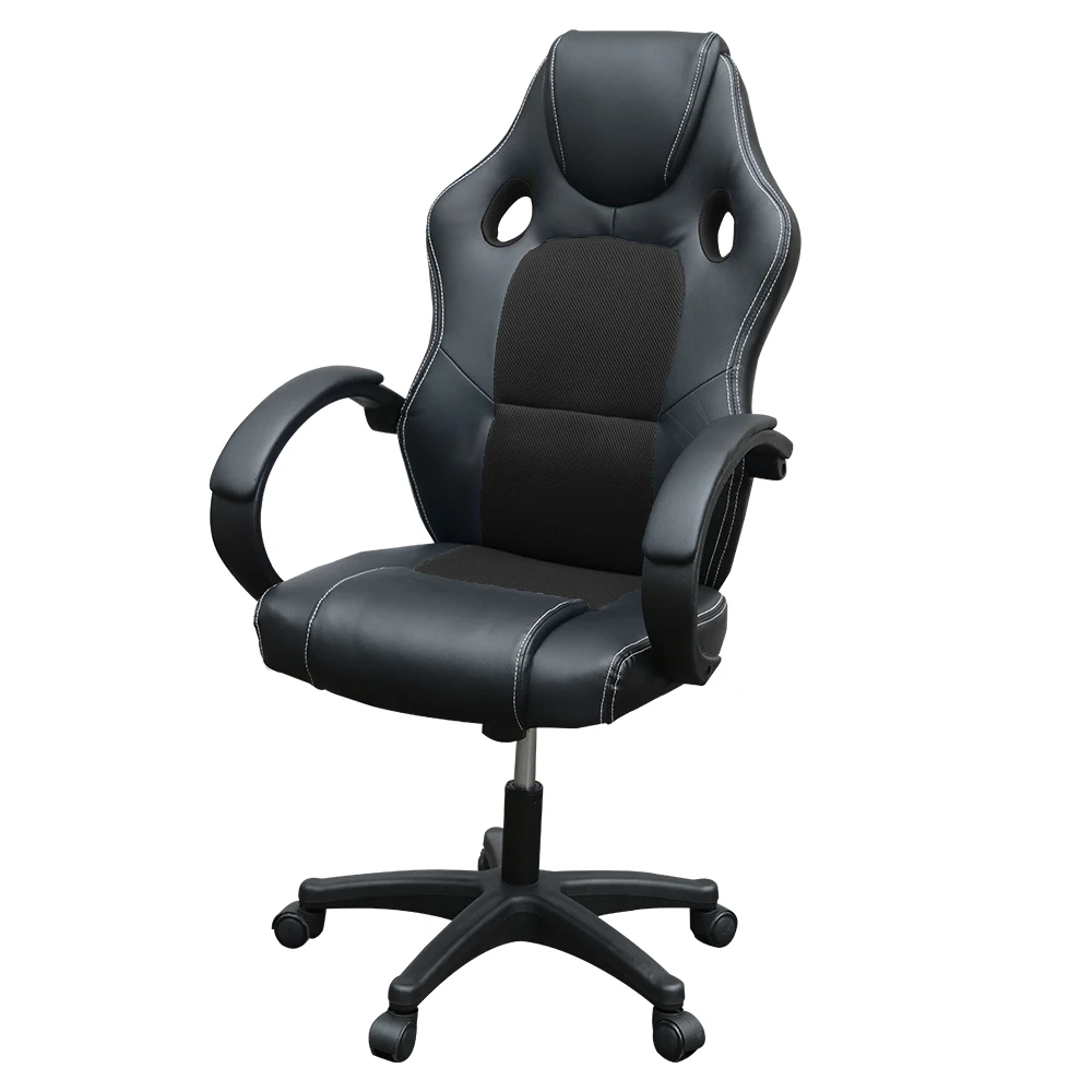 Black Игровое кресло с высокой спинкой из искусственной кожи, кресло для компьютера, офисное кресло - Цвет: Black