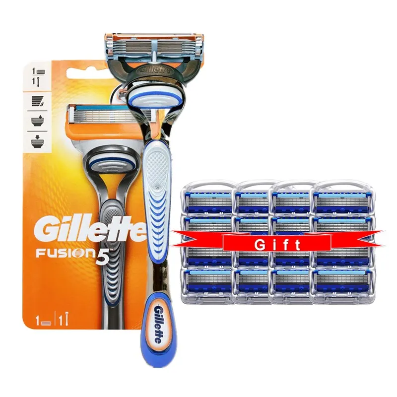 

Original Gillette Fusion 5 Men Manual Shaving Machine Safety Razor Holder Face Shaver Cassettes Razor Blade Replacebale Blades