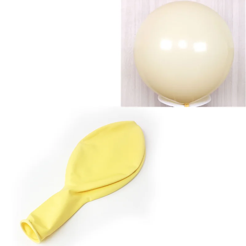 Macaron yellow 24 цвета 36 дюймов Джамбо пастельные круглые шары большой гигантский красивый свадебный шар Макарон шары украшение арки шар на день рождения - Цвет: Macaron yellow