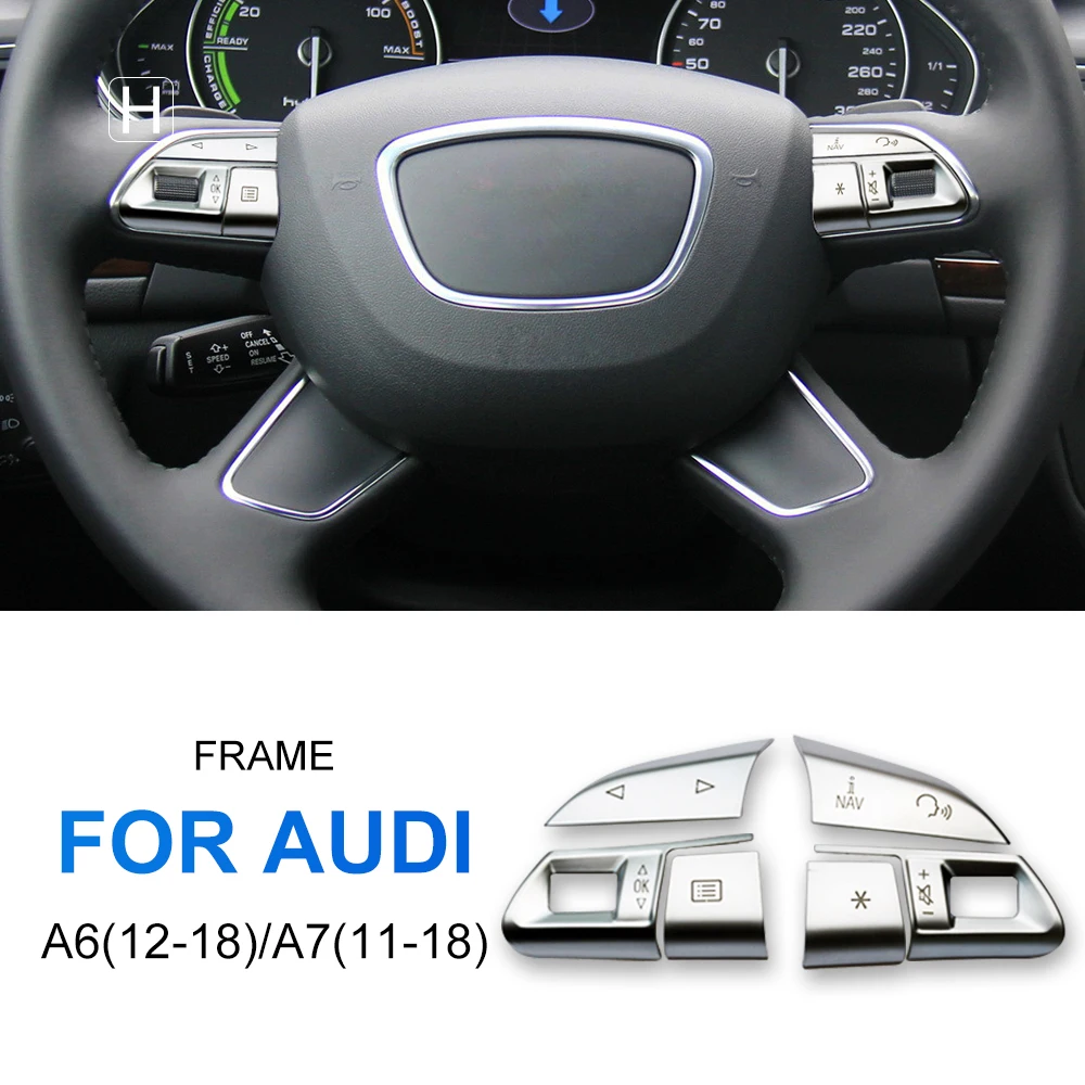 Aluminiumlegierung Auto Lenkrad Dekoration Ring Aufkleber Aufkleber Auto  Styling für Audi A3 A4L Q3 Q5 A5 A6L (Big (diameter :inner 92mm,outer  102mm)