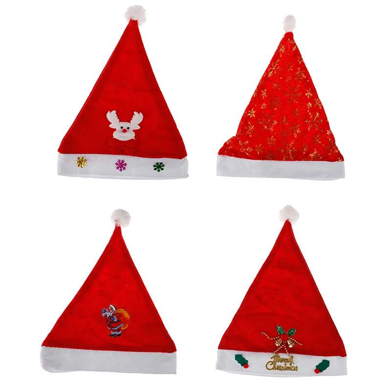 1 шт. рождественские игрушки украшение рождественские шляпы Санта шляпы дети мальчики девочки колпак для Рождественский реквизит для вечеринок игрушка