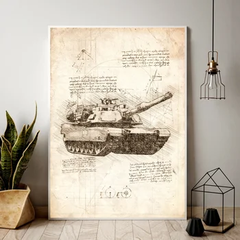 

Tank design drawings Canvas Art Poster Home Wall Decor (No Frame)
