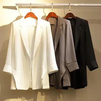 

4XL Blazer Women Coat Elegant Casual Blazer Feminino Loose Suit Jacket Femme Oversize Blazer Women Clothing Chaqueta Mujer Q2514