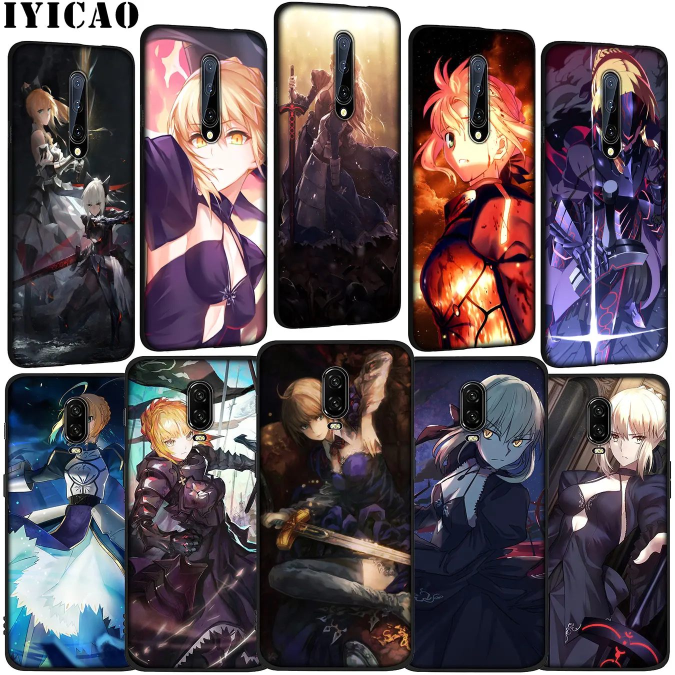 Чехол для телефона IYICAO Fate Zero черный мягкий Силиконовый ТПУ чехол OnePlus 7T 7 Pro 6T 6 5T 5 One