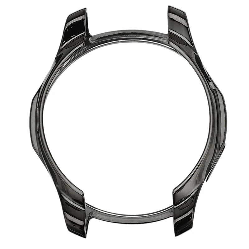 Gun black 20mm Защитный чехол для часов для мужчин, 42 мм, 46 мм, чехол с ремешком, покрытие из мягкого ТПУ, универсальная защитная рамка, аксессуары - Цвет: Gun black 20mm