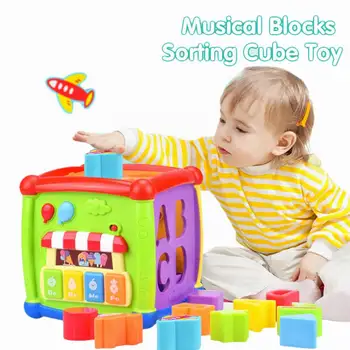 

Baby Toys Building Toys Baby Early Education Six-sided Box Child Puzzle Shape Pairing Activity Cube Early Learning Tool