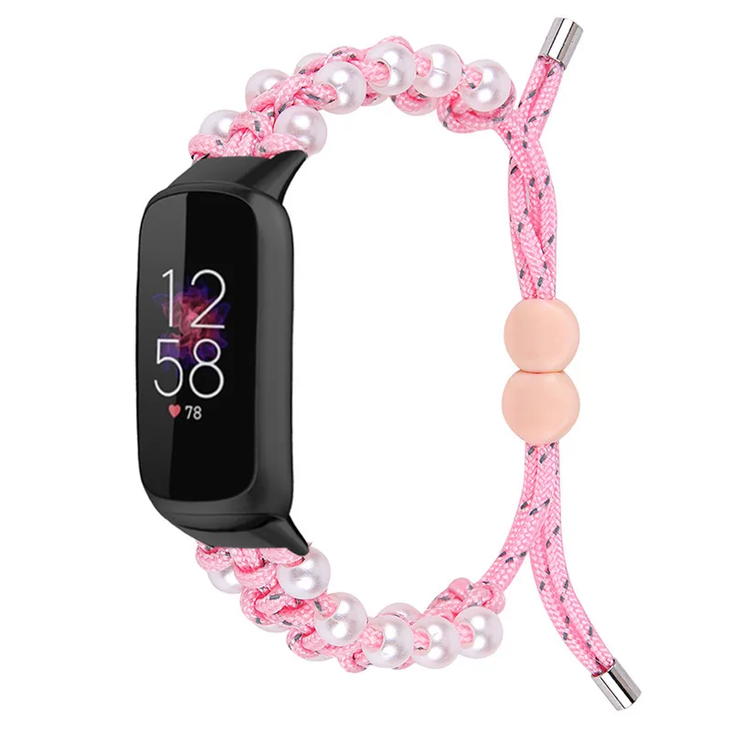 2021 New Luxury Smart Bracelet New Strap Braided Pearl Wristband Luxury Watch Wristband