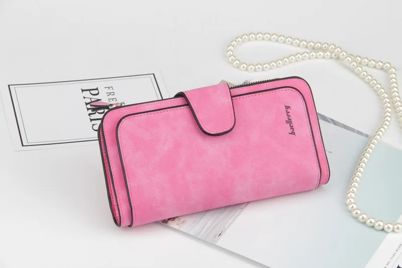 Baellerry Leather Women Wallets Coin Pocket Hasp Card Holder Money Bags Casual Long Ladies Clutch Phone Wallet Women Purse