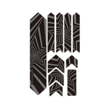 

3D Bike Frame Protection Stickers Reflective Bicycle Paster Guard Cover Stickers Wear-Resistant Anti-Skid Protector for MTB Road