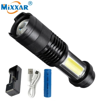 

Mini Q5 COB Penlight LED Flashlight Torch 4 Modes zoom Waterproof Lantern Portable Light Lamp use AA or 14500 battery