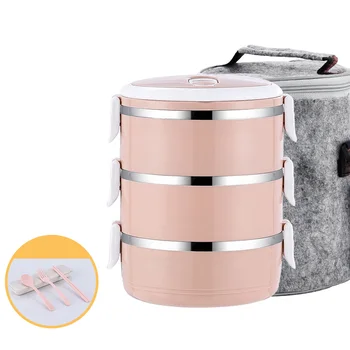 

Large Capacity Portable Adult Business Bento Box Food Container Picnic Camping Stainless Steel Lunch Box Thermal School Student
