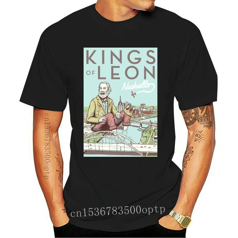 Kings of Leon king von tee Alternative rock band T-shirt Short Sleeve Shirts Tee 1